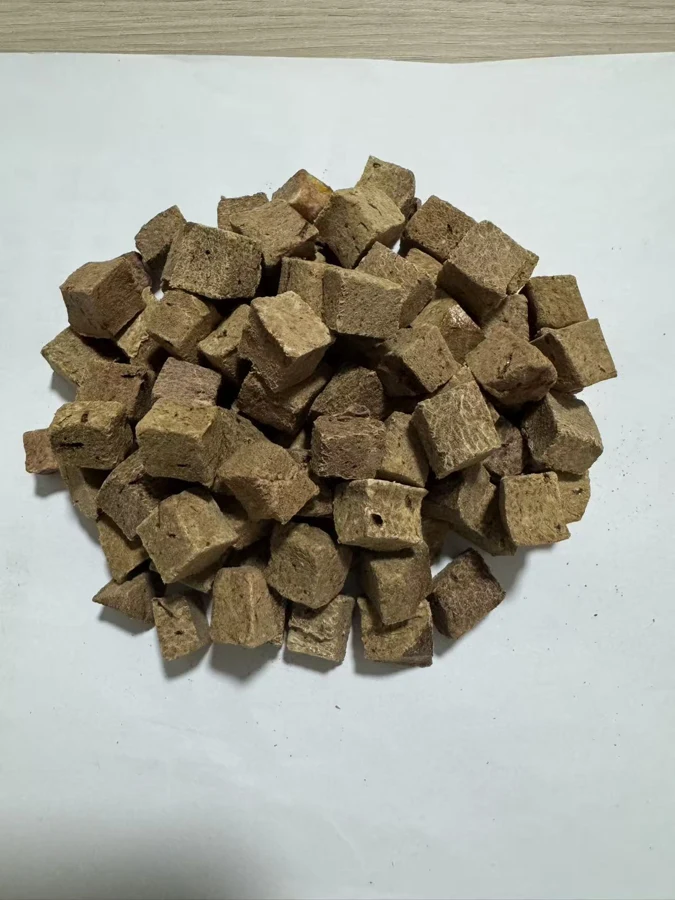 Freeze-dried Pork Liver Cubes — supplied product photo